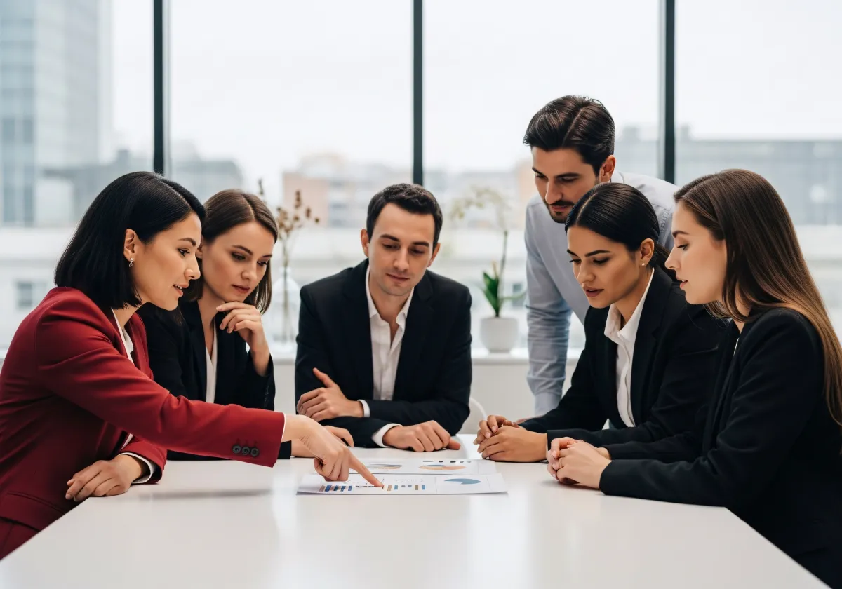 Portfólio moderado apresentado em reunião