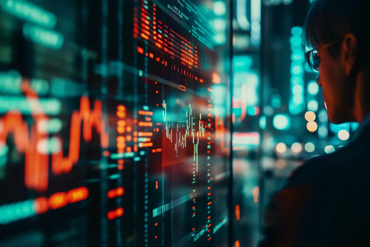 Simulação de portfólio conservador na tela do computador